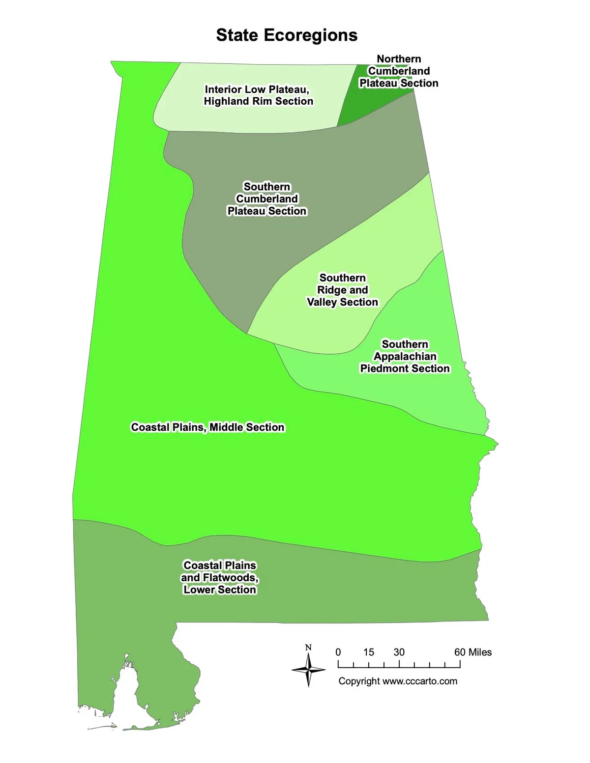 Alabama habitat zones
