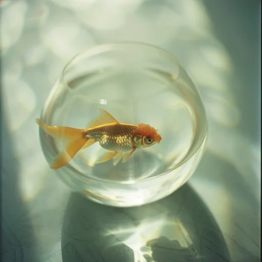 goldfish in small bowl