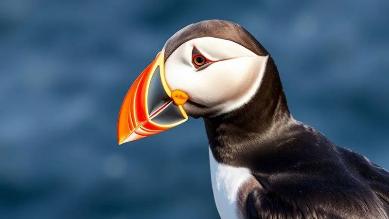 puffin seabird colorful beak